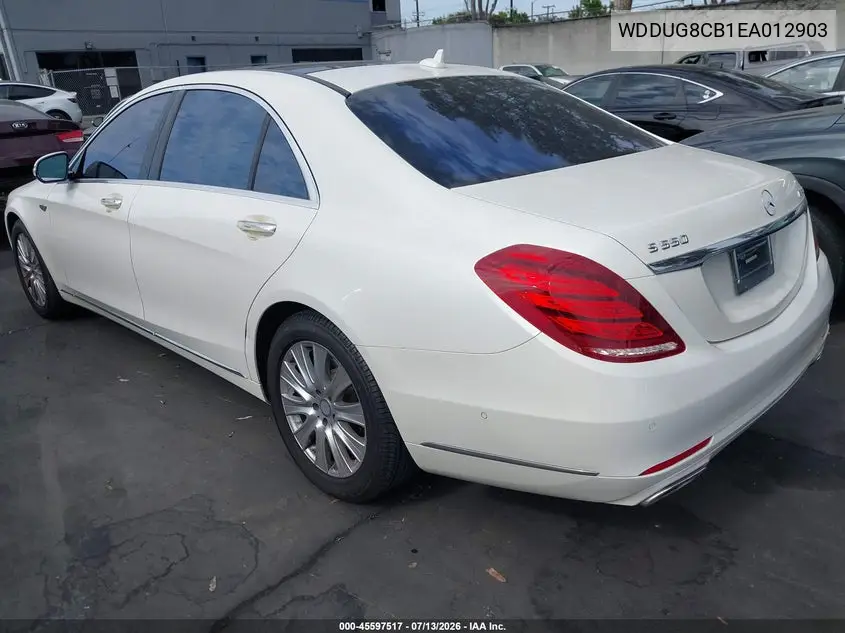 2014 Mercedes-Benz S 550 VIN: WDDUG8CB1EA012903 Lot: 45597517