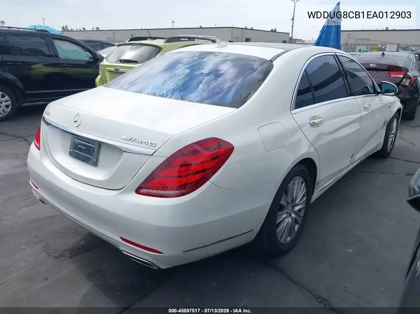 2014 Mercedes-Benz S 550 VIN: WDDUG8CB1EA012903 Lot: 45597517