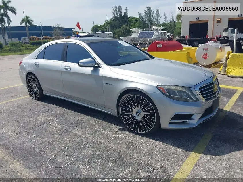 2014 Mercedes-Benz S 550 VIN: WDDUG8CB0EA006560 Lot: 45637311