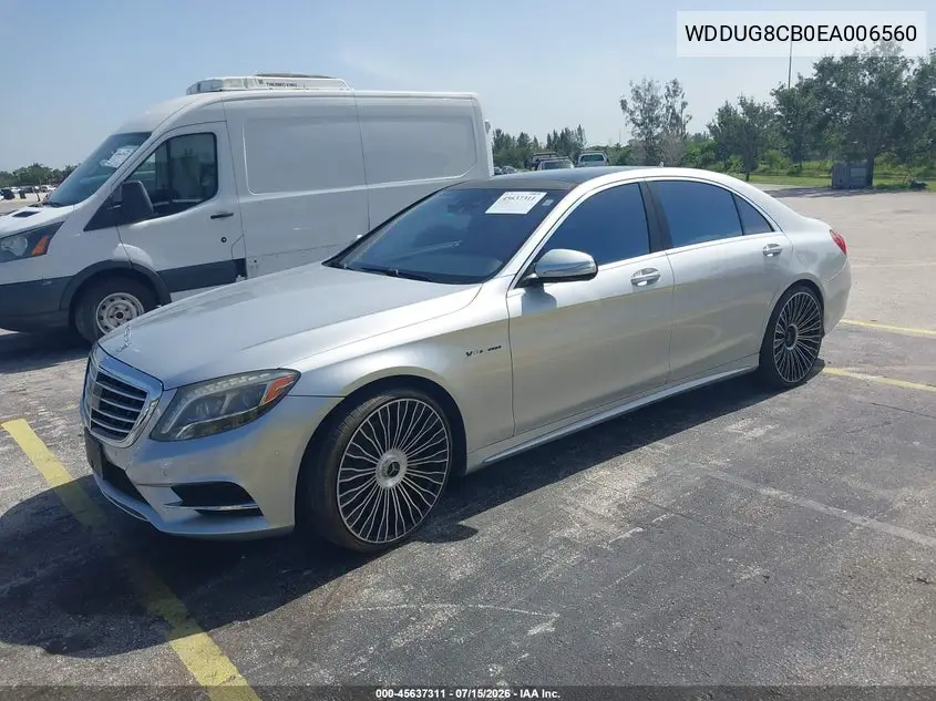 2014 Mercedes-Benz S 550 VIN: WDDUG8CB0EA006560 Lot: 45637311