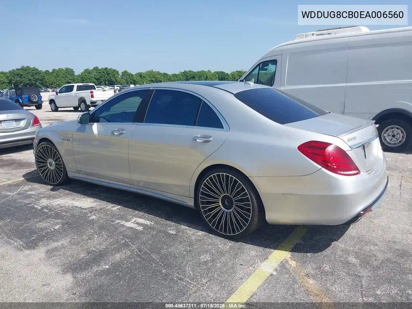 2014 Mercedes-Benz S 550 VIN: WDDUG8CB0EA006560 Lot: 45637311