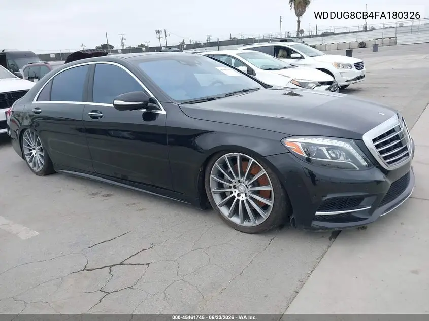 2015 Mercedes-Benz S 550 VIN: WDDUG8CB4FA180326 Lot: 45461745