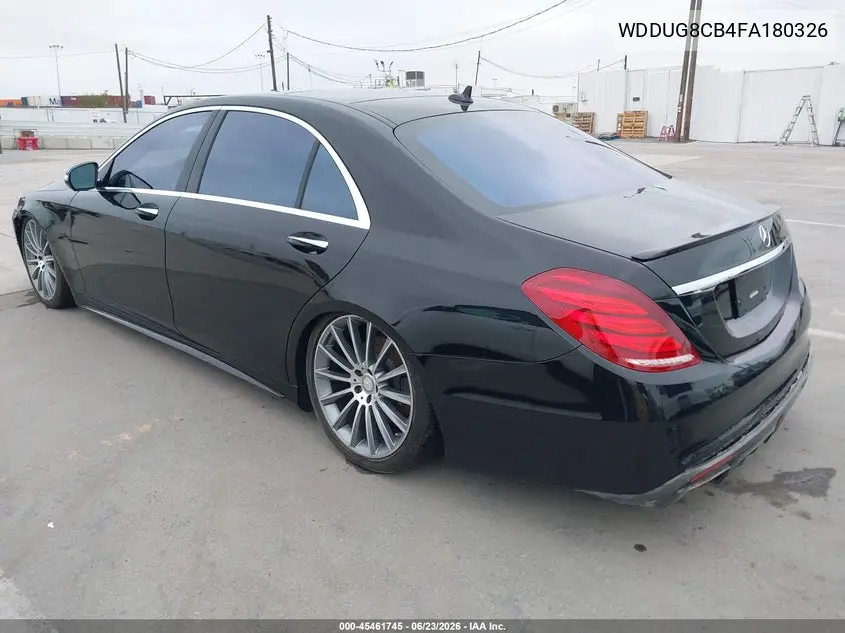 2015 Mercedes-Benz S 550 VIN: WDDUG8CB4FA180326 Lot: 45461745
