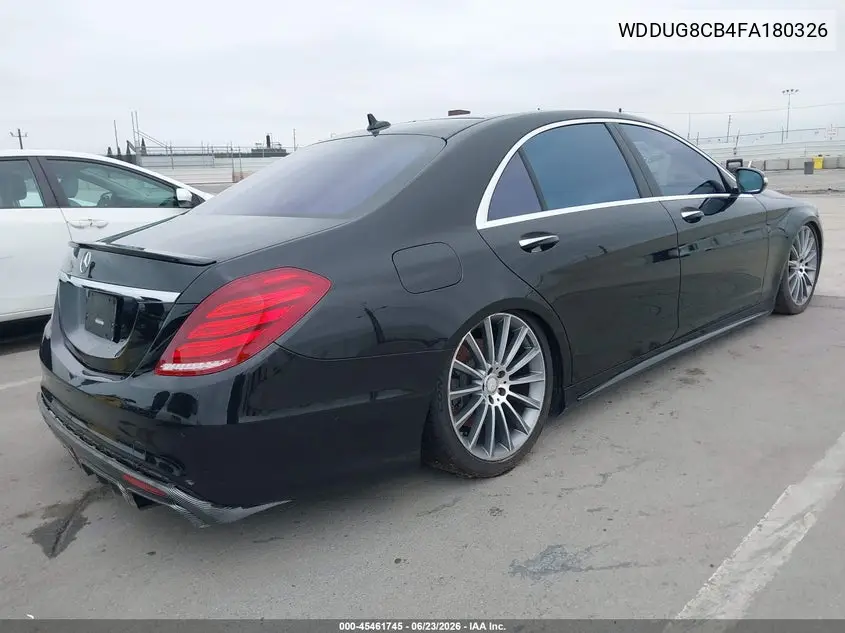 2015 Mercedes-Benz S 550 VIN: WDDUG8CB4FA180326 Lot: 45461745