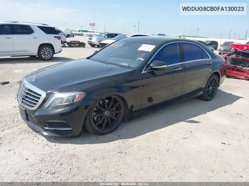 2015 Mercedes-Benz S 550 VIN: WDDUG8CB0FA130023 Lot: 45467267