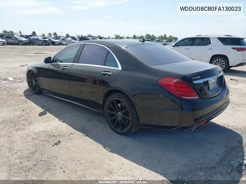 2015 Mercedes-Benz S 550 VIN: WDDUG8CB0FA130023 Lot: 45467267