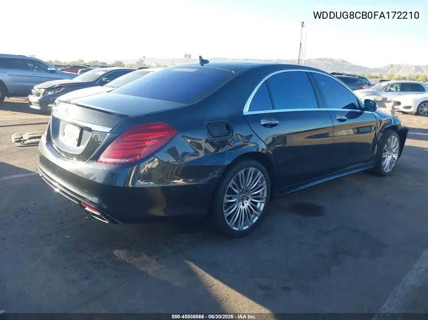 2015 Mercedes-Benz S 550 VIN: WDDUG8CB0FA172210 Lot: 45508566