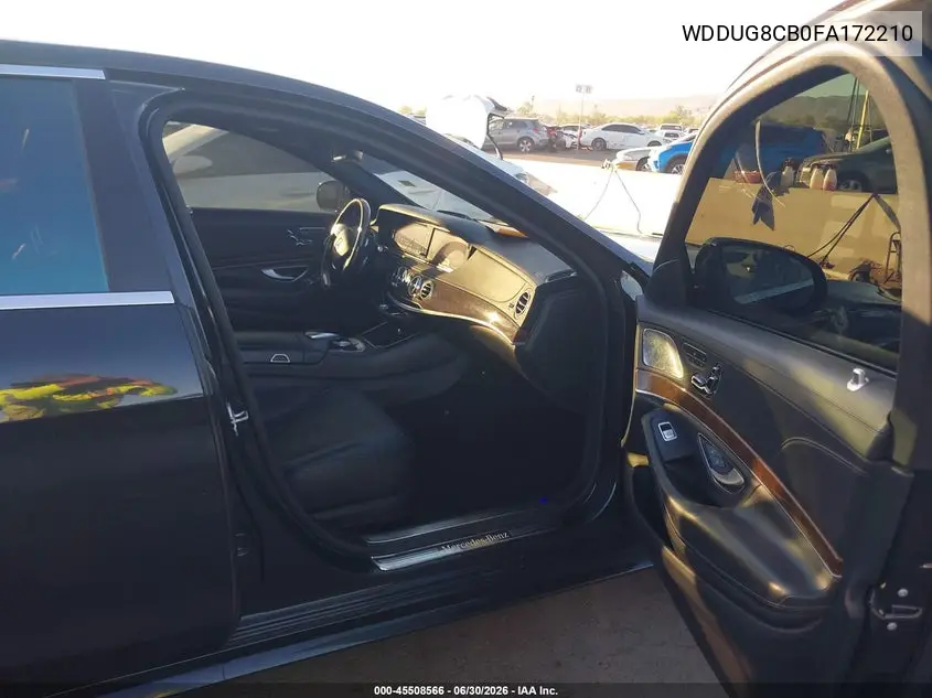 2015 Mercedes-Benz S 550 VIN: WDDUG8CB0FA172210 Lot: 45508566