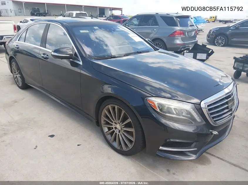 2015 Mercedes-Benz S 550 VIN: WDDUG8CB5FA115792 Lot: 45564326