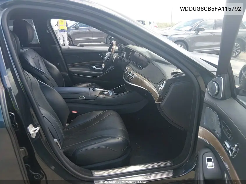 2015 Mercedes-Benz S 550 VIN: WDDUG8CB5FA115792 Lot: 45564326