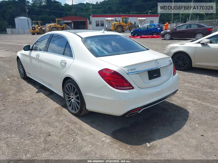 2015 Mercedes-Benz S 550 4Matic VIN: WDDUG8FB8FA170328 Lot: 45569562