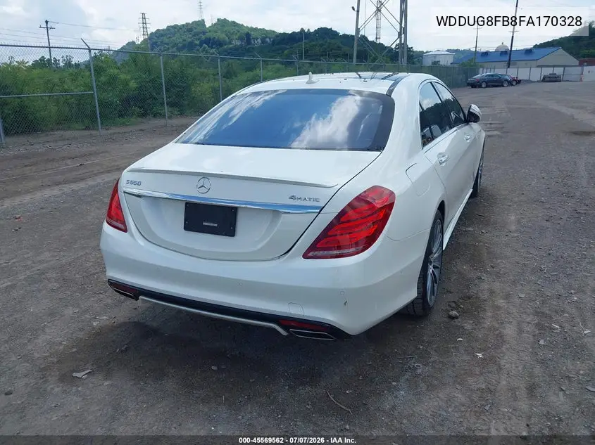 2015 Mercedes-Benz S 550 4Matic VIN: WDDUG8FB8FA170328 Lot: 45569562