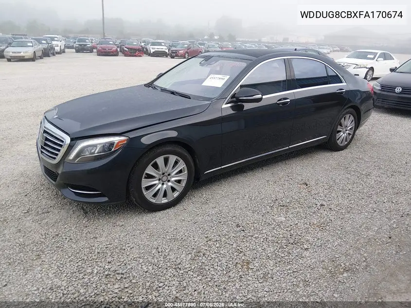 2015 Mercedes-Benz S 550 VIN: WDDUG8CBXFA170674 Lot: 45577890