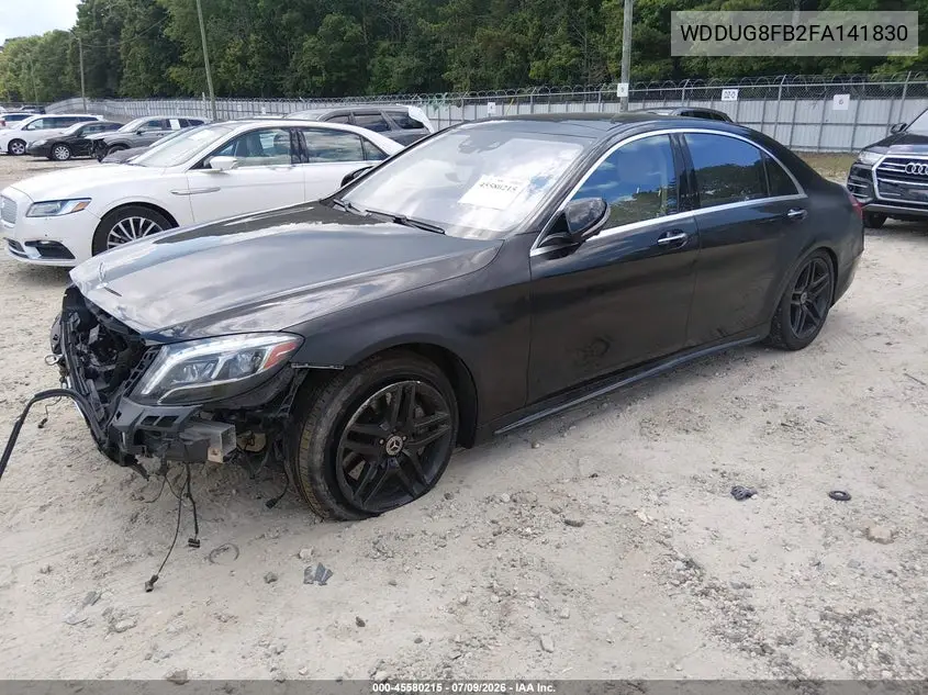 2015 Mercedes-Benz S 550 4Matic VIN: WDDUG8FB2FA141830 Lot: 45580215