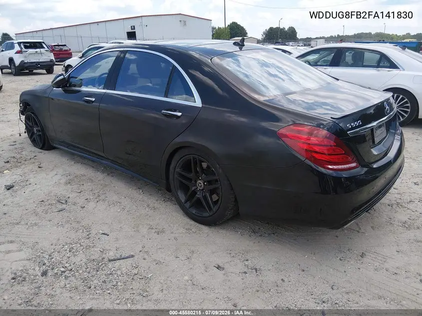 2015 Mercedes-Benz S 550 4Matic VIN: WDDUG8FB2FA141830 Lot: 45580215
