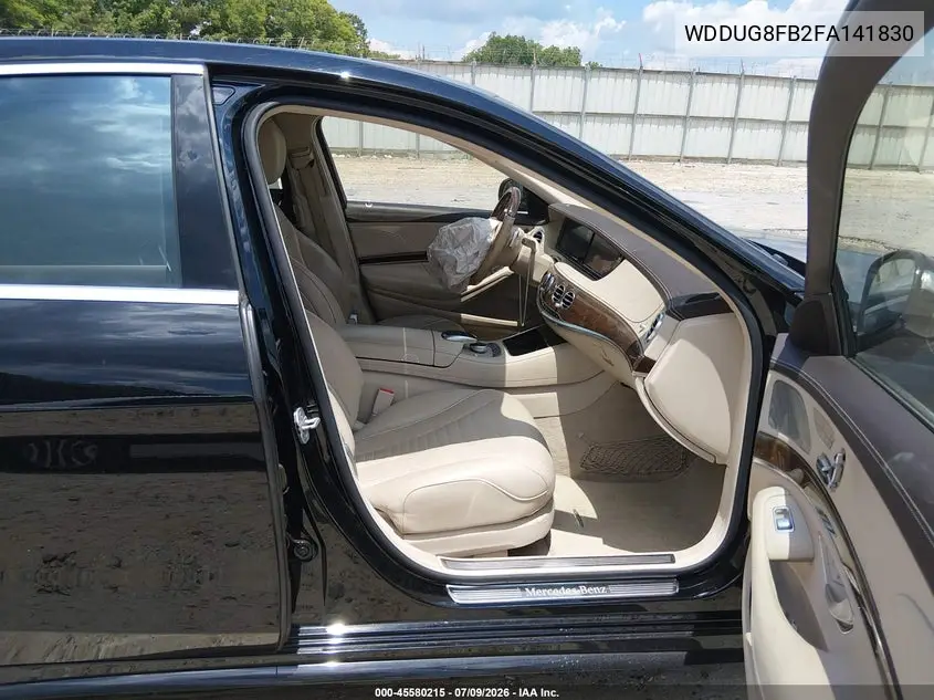 2015 Mercedes-Benz S 550 4Matic VIN: WDDUG8FB2FA141830 Lot: 45580215
