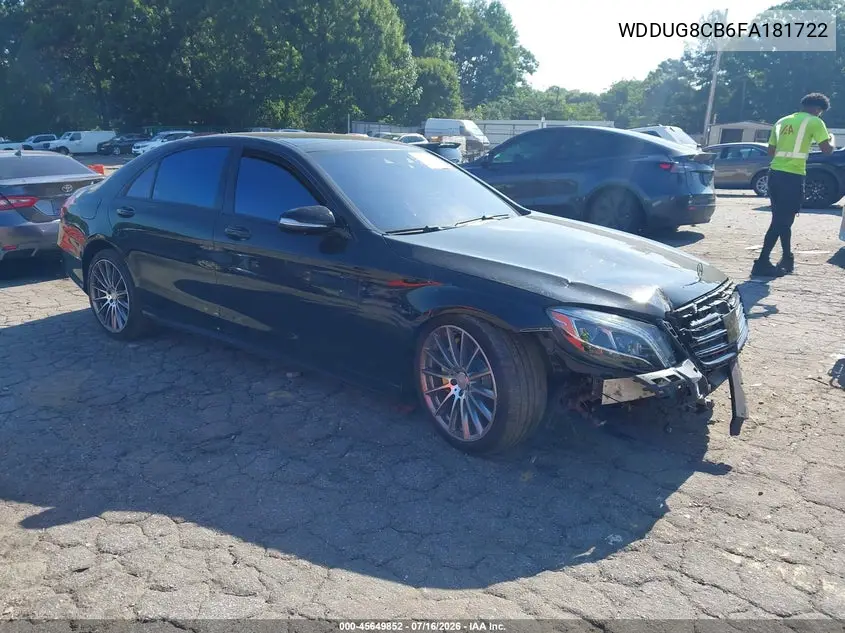 2015 Mercedes-Benz S 550 VIN: WDDUG8CB6FA181722 Lot: 45649852