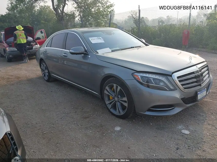 2015 Mercedes-Benz S 550 4Matic VIN: WDDUG8FB8FA116141 Lot: 45653062