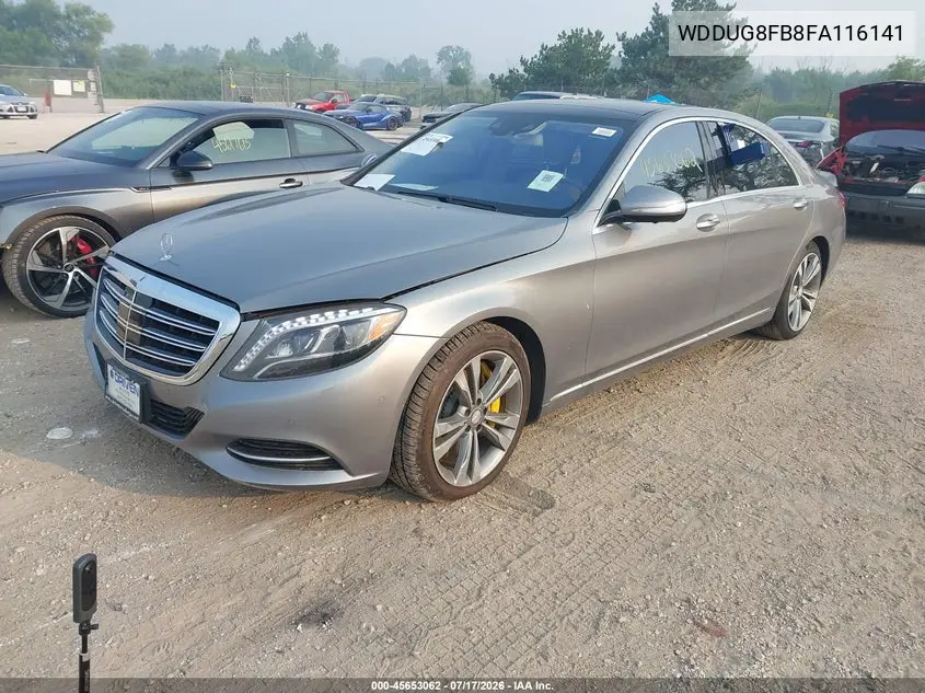 2015 Mercedes-Benz S 550 4Matic VIN: WDDUG8FB8FA116141 Lot: 45653062
