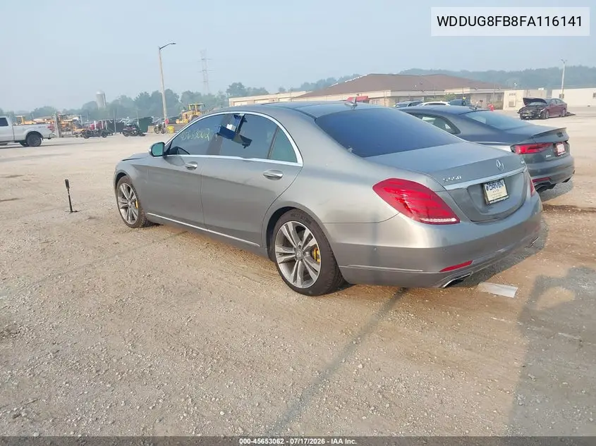 2015 Mercedes-Benz S 550 4Matic VIN: WDDUG8FB8FA116141 Lot: 45653062