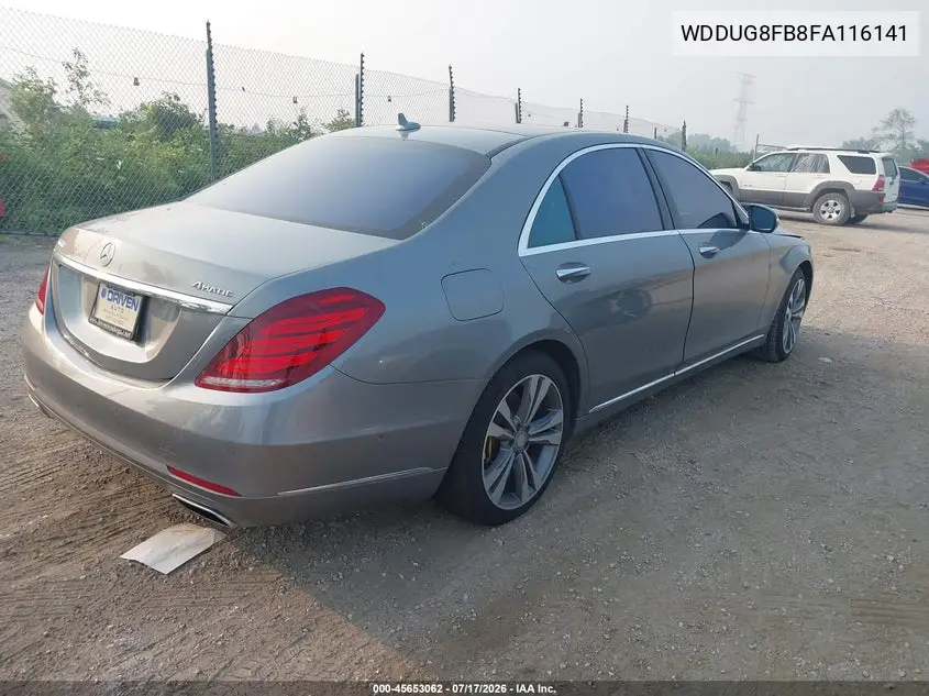 2015 Mercedes-Benz S 550 4Matic VIN: WDDUG8FB8FA116141 Lot: 45653062