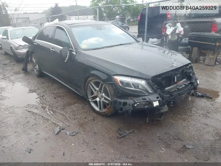 2016 Mercedes-Benz S 550 4Matic VIN: WDDUG8FB4GA259329 Lot: 45505701