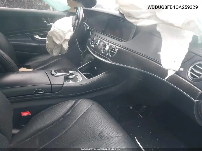 2016 Mercedes-Benz S 550 4Matic VIN: WDDUG8FB4GA259329 Lot: 45505701