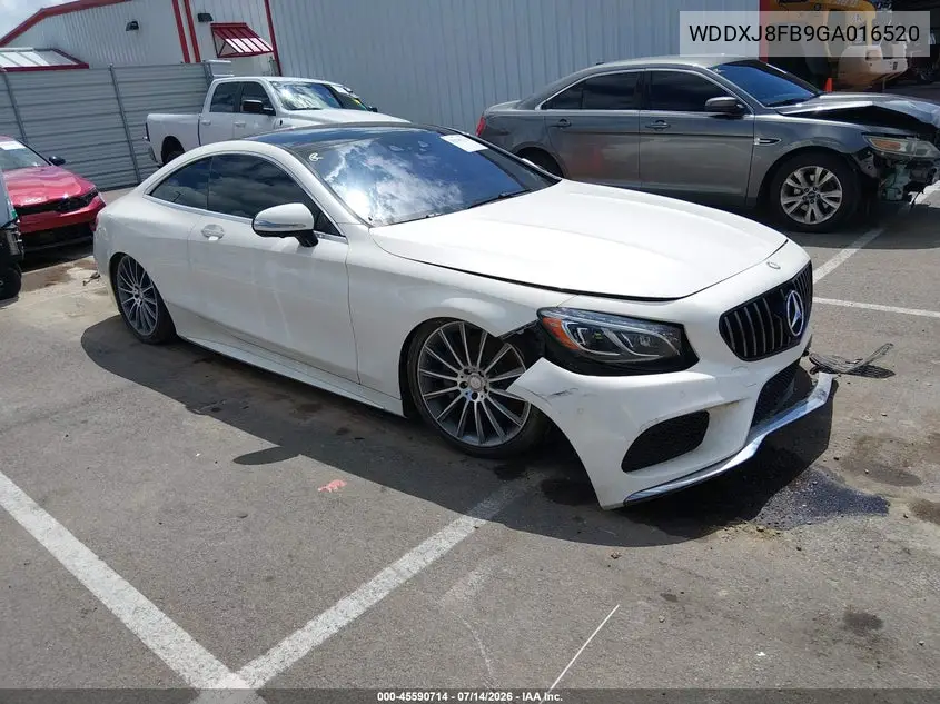 2016 Mercedes-Benz S 550 4Matic VIN: WDDXJ8FB9GA016520 Lot: 45590714