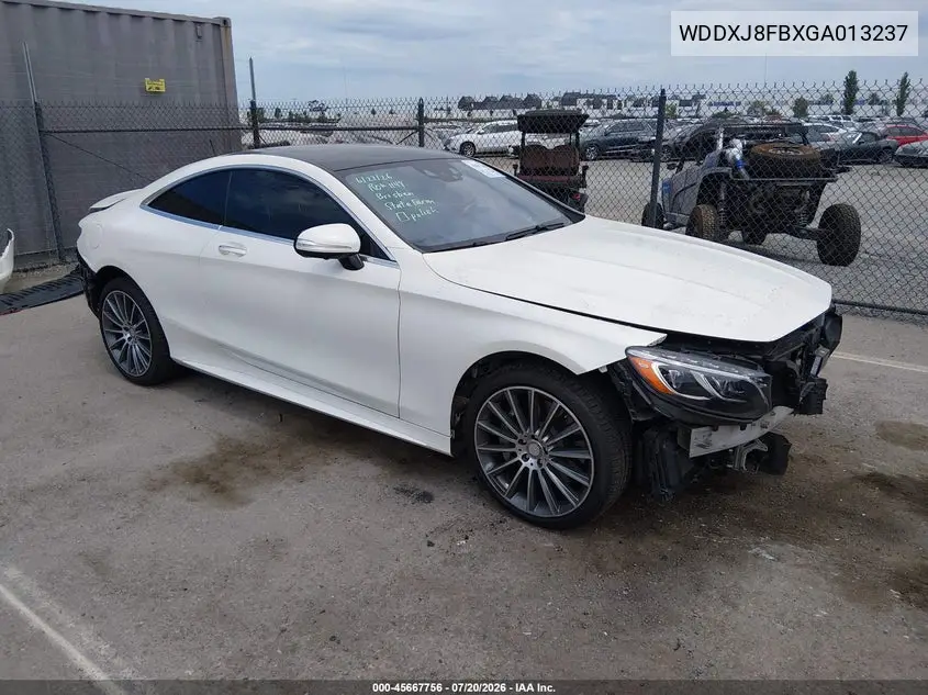 2016 Mercedes-Benz S 550 4Matic VIN: WDDXJ8FBXGA013237 Lot: 45667756