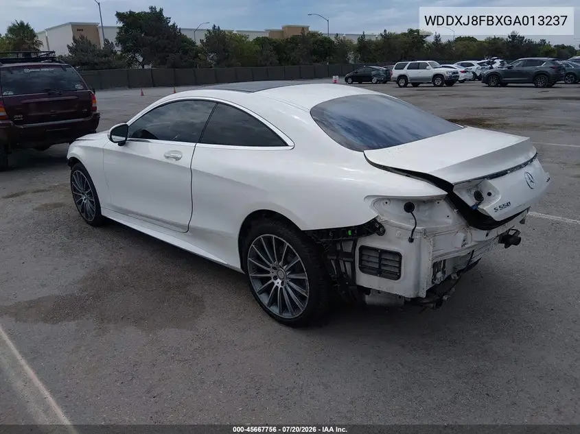 2016 Mercedes-Benz S 550 4Matic VIN: WDDXJ8FBXGA013237 Lot: 45667756
