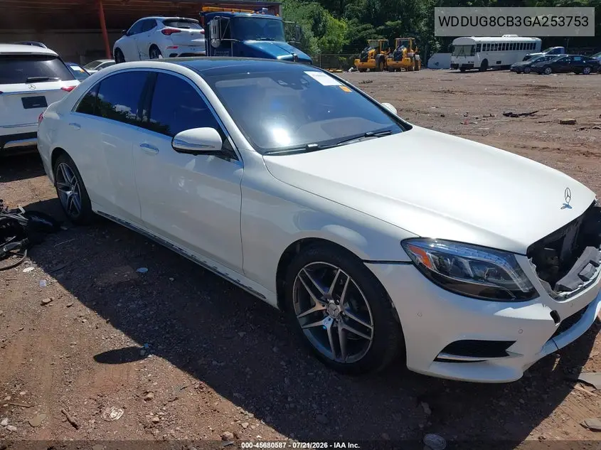 2016 Mercedes-Benz S 550 VIN: WDDUG8CB3GA253753 Lot: 45680587