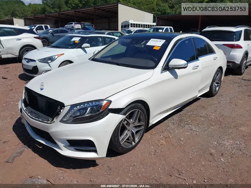 2016 Mercedes-Benz S 550 VIN: WDDUG8CB3GA253753 Lot: 45680587