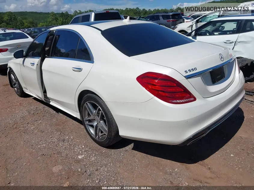 2016 Mercedes-Benz S 550 VIN: WDDUG8CB3GA253753 Lot: 45680587