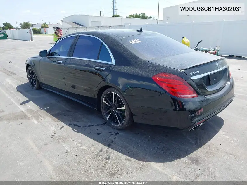 2017 Mercedes-Benz S 550 VIN: WDDUG8CB1HA302031 Lot: 45595720