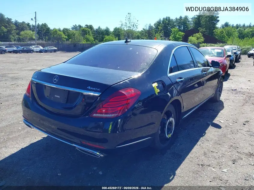 2018 Mercedes-Benz S 560 4Matic VIN: WDDUG8GB8JA384906 Lot: 45268172
