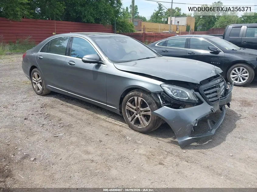 2018 Mercedes-Benz S 450 4Matic VIN: WDDUG6EBXJA356371 Lot: 45490487