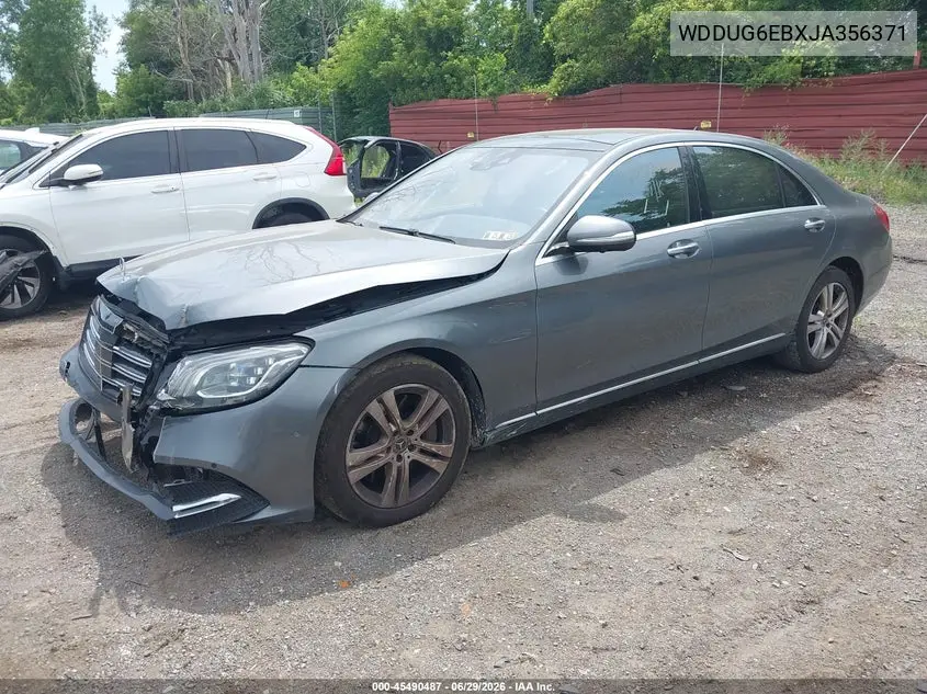 2018 Mercedes-Benz S 450 4Matic VIN: WDDUG6EBXJA356371 Lot: 45490487