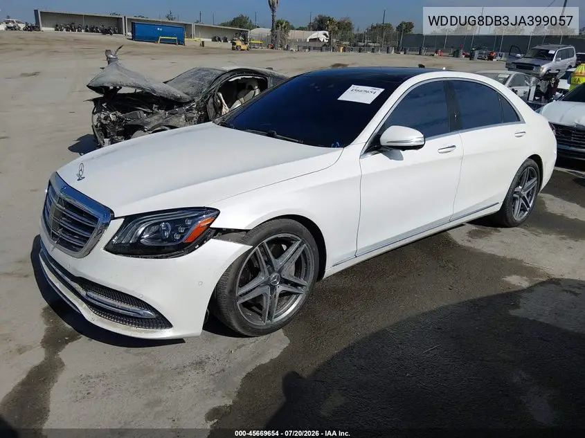 2018 Mercedes-Benz S 560 VIN: WDDUG8DB3JA399057 Lot: 45669654