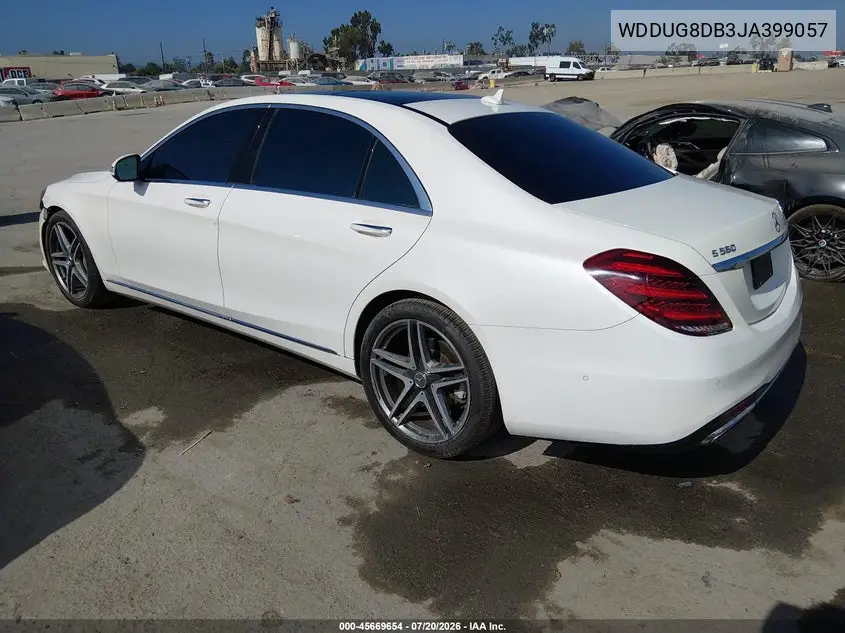 2018 Mercedes-Benz S 560 VIN: WDDUG8DB3JA399057 Lot: 45669654