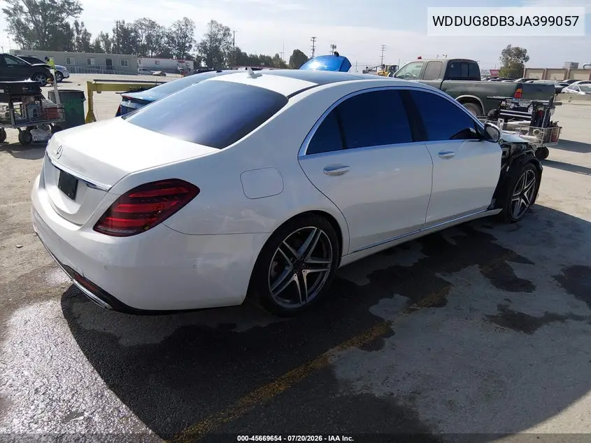 2018 Mercedes-Benz S 560 VIN: WDDUG8DB3JA399057 Lot: 45669654