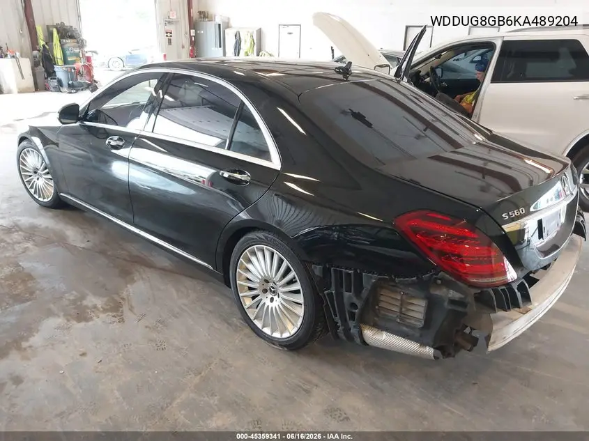 2019 Mercedes-Benz S 560 4Matic VIN: WDDUG8GB6KA489204 Lot: 45359341