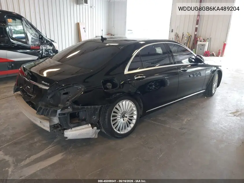 2019 Mercedes-Benz S 560 4Matic VIN: WDDUG8GB6KA489204 Lot: 45359341