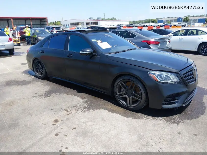 2019 Mercedes-Benz S 560 4Matic VIN: WDDUG8GB5KA427535 Lot: 45580272