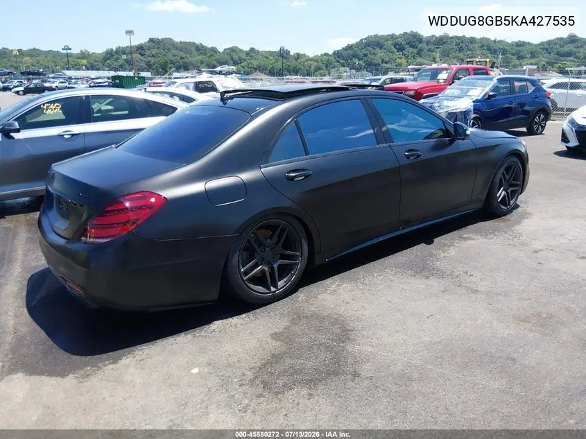 2019 Mercedes-Benz S 560 4Matic VIN: WDDUG8GB5KA427535 Lot: 45580272