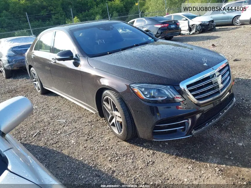 2019 Mercedes-Benz S 560 4Matic VIN: WDDUG8GB5KA444805 Lot: 45594557
