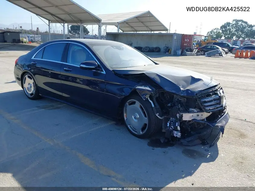 2019 Mercedes-Benz S 560 VIN: WDDUG8DB2KA425522 Lot: 45696124