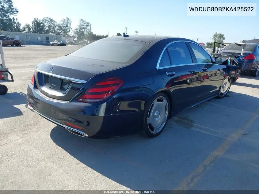 2019 Mercedes-Benz S 560 VIN: WDDUG8DB2KA425522 Lot: 45696124