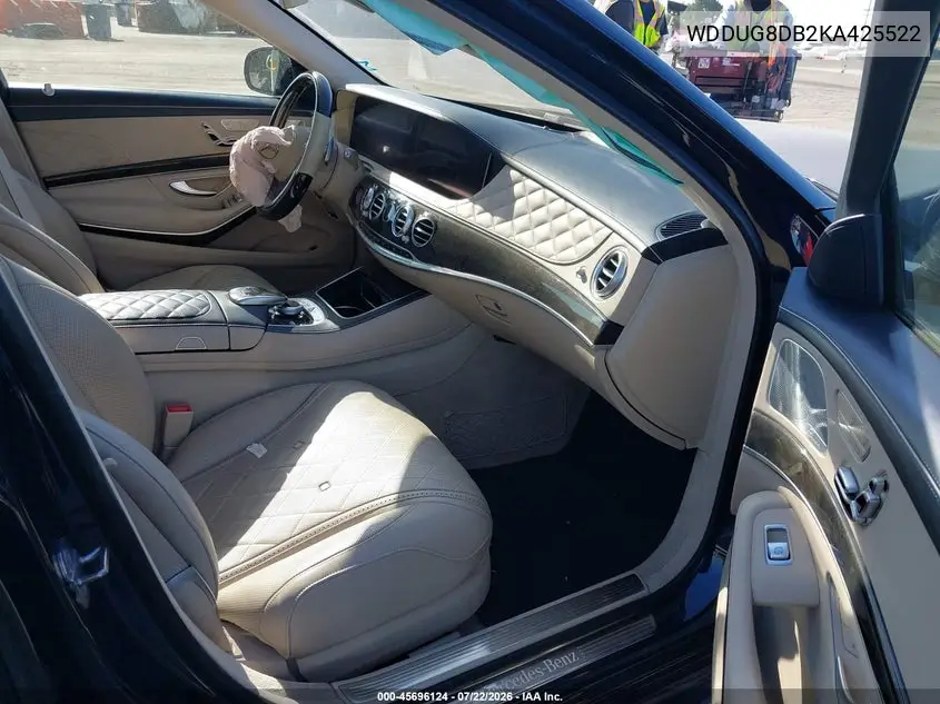 2019 Mercedes-Benz S 560 VIN: WDDUG8DB2KA425522 Lot: 45696124