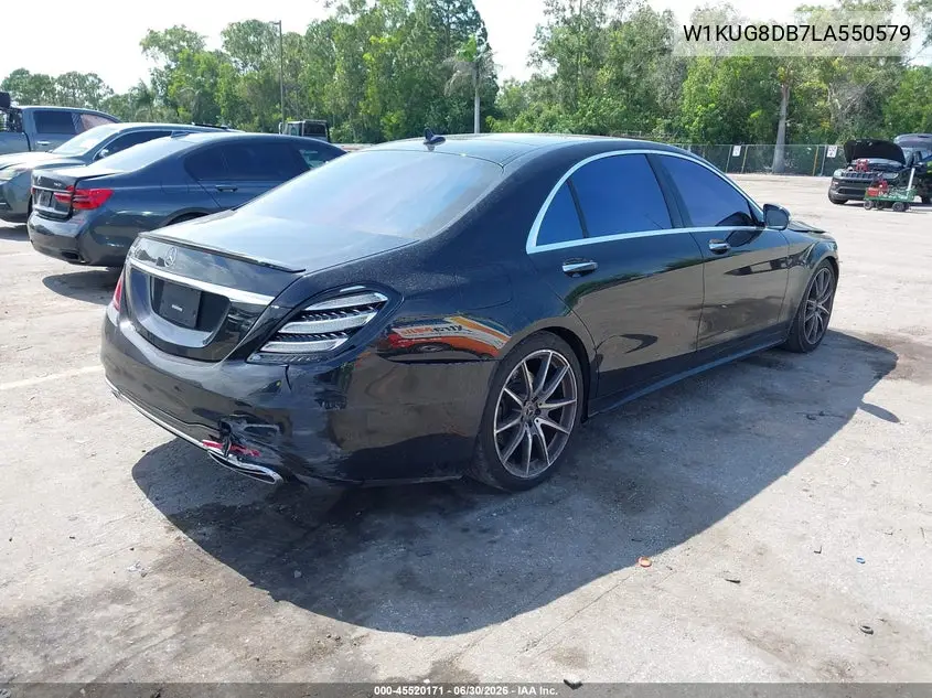 2020 Mercedes-Benz S 560 VIN: W1KUG8DB7LA550579 Lot: 45520171