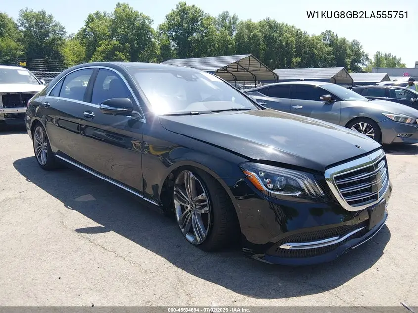 2020 Mercedes-Benz S 560 4Matic VIN: W1KUG8GB2LA555751 Lot: 45534694